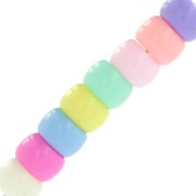 Large hole beads - Pony beads - 9x6 mm Multicolor Pastel x50|raw }}