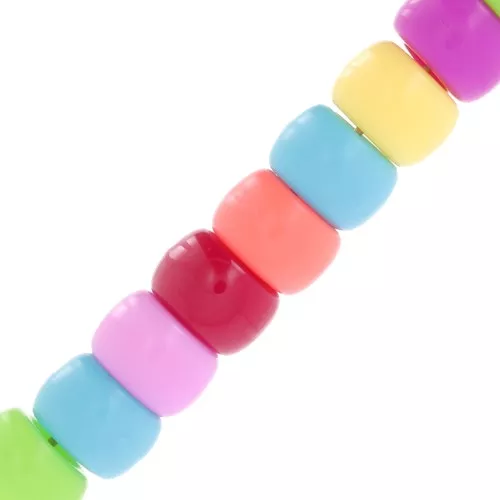 Large hole beads - Pony beads - 9x6 mm Multicolor x50