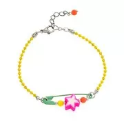 Polymer clay star beads 9 mm Multicolor x 32cm