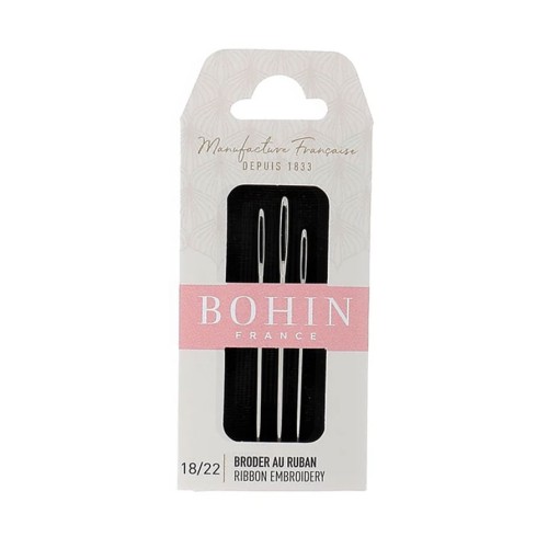 Bohin ribbon embroidery needles N°18/20/22 x3