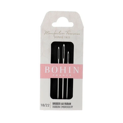 Bohin ribbon embroidery needles N°18/20/22 x3