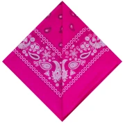 Bandana 100% cotton - Cashmere pattern - Bright Pink x1