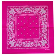 Bandana 100% cotton - Cashmere pattern - Bright Pink x1