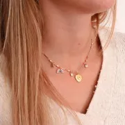 Heart charm 13 mm - Fine Gold plated x1