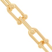 Fancy chain 9 mm - Gold x1m