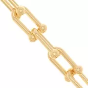 Fancy chain 9 mm - Gold x1m
