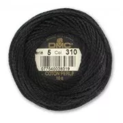 Pearl cotton DMC  n°5 Black (310) x45m
