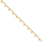 Rombo chain with small balls 1.8 mm - Gold x1m|raw }}