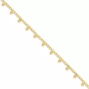 Rombo chain with small balls 1.8 mm - Gold x1m