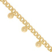 Rombo chain with small balls 1.8 mm - Gold x1m