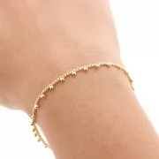 Rombo chain with small balls 1.8 mm - Gold x1m