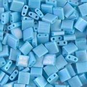 Miyuki Tila Beads 5x5x1.9 mm TL-0413FR - Mat Op Turquoise Blue AB|raw }}