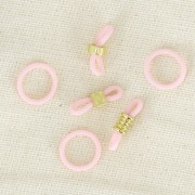 Silicone Rings for Eyeglass Clips - Pink x10