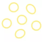 Silicone Rings for Eyeglass Clips - Yellow x10