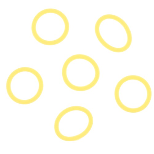 Silicone Rings for Eyeglass Clips - Yellow x10