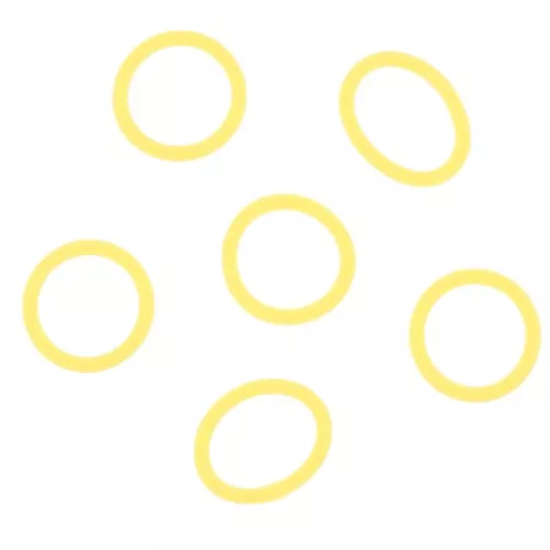 Silicone Rings for Eyeglass Clips - Yellow x10