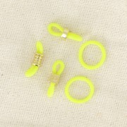 Silicone Rings for Eyeglass Clips - Yellow x10