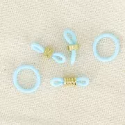Silicone Rings for Eyeglass Clips - Turquoise Blue x10