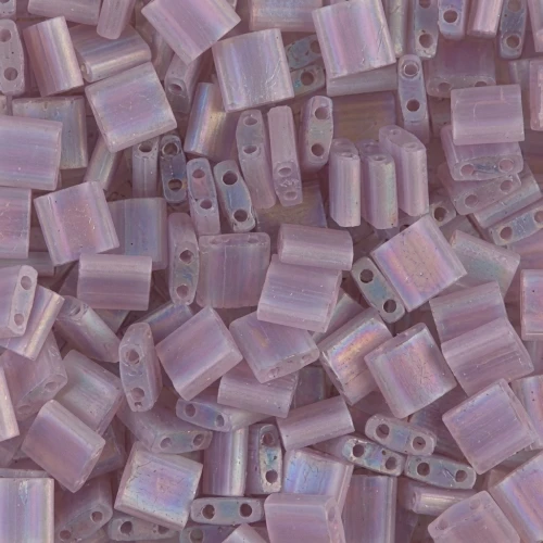 Miyuki Tila Beads 5x5x1.9 mm TL-0142FR - Mat Tr Smoky Amethyst AB