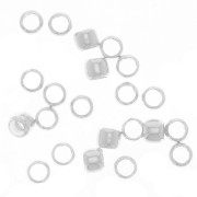 Crimp beads 2mm Fine silver plating x1000|raw }}