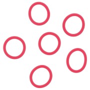 Silicone Rings for Eyeglass Clips - Red x10