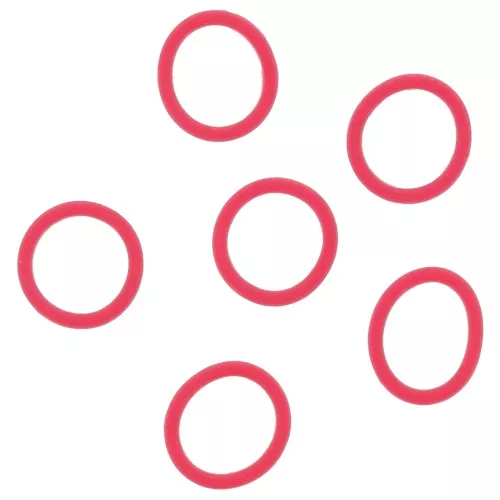 Silicone Rings for Eyeglass Clips - Red x10