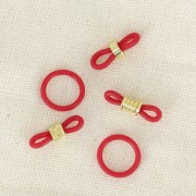 Silicone Rings for Eyeglass Clips - Red x10