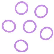 Silicone Rings for Eyeglass Clips - Purple x10