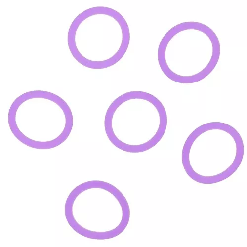 Silicone Rings for Eyeglass Clips - Purple x10
