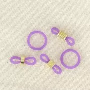 Silicone Rings for Eyeglass Clips - Purple x10
