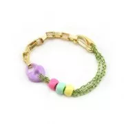 19x15mm Acrylic Heart Padlock Pendant - Lilac x1