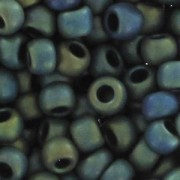 Toho Seed beads 11/0 TO11R84F - Frosted Metallic Iris Green/Brow|raw }}