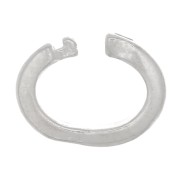 925 Sterling Silver Oval Locking Rings 5.5x4x1.2 mm x4|raw }}