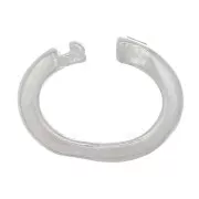 925 Sterling Silver Oval Locking Rings 5.5x4x1.2 mm x4