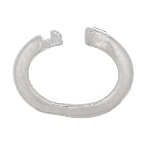 925 Sterling Silver Oval Locking Rings 5.5x4x1.2 mm x4