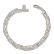 Oval Braided Effect Locking Ring 8.5x7x1.7 mm - Silver 925 x1|raw }}