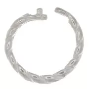 Oval Braided Effect Locking Ring 8.5x7x1.7 mm - Silver 925 x1
