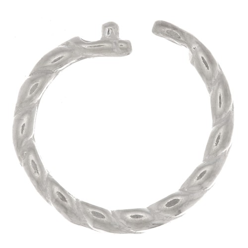Oval Braided Effect Locking Ring 8.5x7x1.7 mm - Silver 925 x1