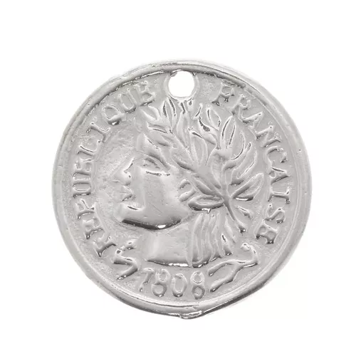 French Republic Coin 11 mm Medal - Silver 925 x1