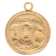 Roman Coin Pendant 24x20.5 mm - Gold plated x1