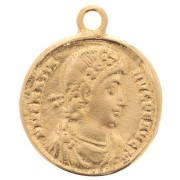 Roman Coin Pendant 22x19 mm - Gold Plated 3 microns x1|raw }}