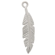 Feather Pendant 24x6 mm - Silver 925 x1