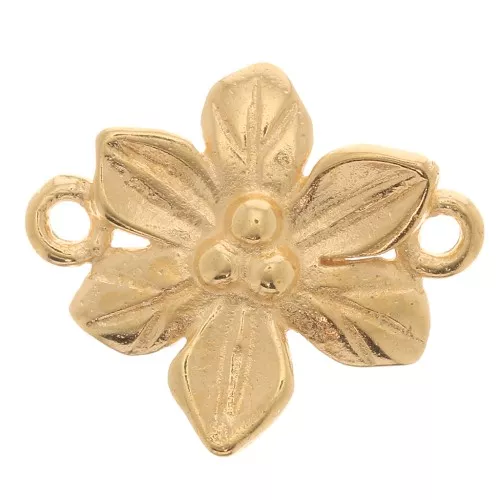 Flower spacer 15x13 mm - Gold plated 3 microns x1