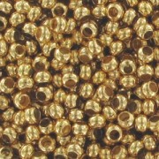 Metal seed beads 11/0 24K Gold plated x10g|raw }}