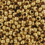 Metal seed beads 11/0 Gold tone x10g|raw }}