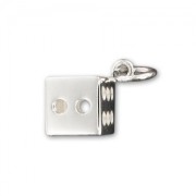 Sterling silver Dice charm 10mm x1|raw }}