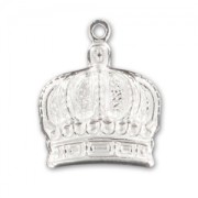 Sterling silver charm crown 17mm x1|raw }}