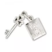 Sterling silver for luck charm 19mm x1