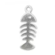 Sterling silver charm Fisch edges 18mm x1