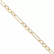 2.1mm Gold filled Figaro mesh chain x50cm